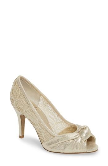 Women's Adrianna Papell Francesca Knotted Peep Toe Pump .5 M - Red
