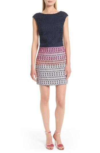 Women's Ted Baker London Dahil Marina Mosaic Lace Dress - Blue