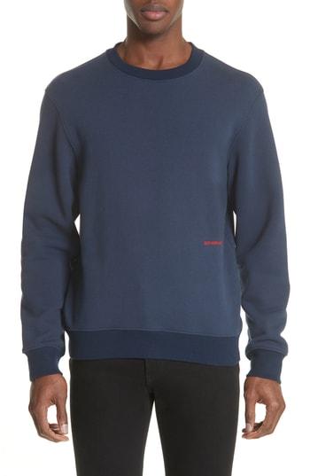 Men's Calvin Klein 205w39nyc Embroidered Crewneck Sweatshirt - Blue