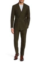 Men's Michael Bastian Classic Fit Double Breasted Solid Wool Suit