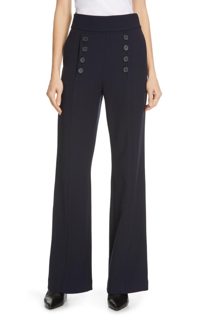 Women's Joie Ardina High Waist Wide Leg Sailor Pants - Blue