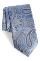Men's Nordstrom Men's Shop Barga Paisley Silk Tie, Size - Blue
