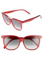 Women's Celine Special Fit 58mm Square Sunglasses - Red/ Green