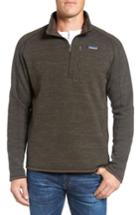 Men's Patagonia 'better Sweater' Quarter Zip Pullover, Size - Brown
