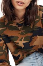 Women's Madewell Camo Crewneck Sweatshirt - Green