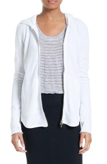 Women's Atm Anthony Thomas Melillo Front Zip Hoodie - White