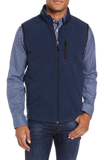 Men's Nordstrom Men's Shop Polar Fleece Vest, Size - Blue