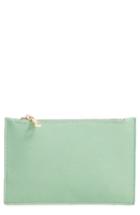 Bp. Faux Leather Zip Pouch - Green