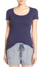 Petite Women's Caslon Short Sleeve Scoop Neck Tee P - White