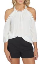 Women's 1.state Cold Shoulder Blouse, Size - White