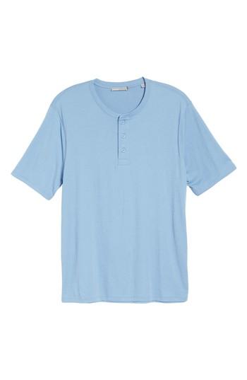 Men's Vince Layered Henley T-shirt, Size - Blue