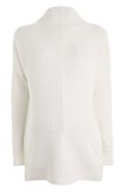 Women's Topshop Funnel Neck Maternity Sweater Us (fits Like 2-4) - Ivory