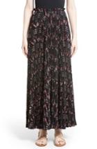 Women's Valentino Love Blade Print Pleated Maxi Skirt