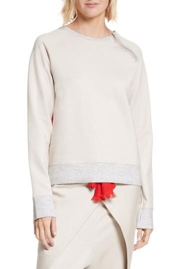 Women's Neverbefore Zip Combo Sweatshirt - Beige