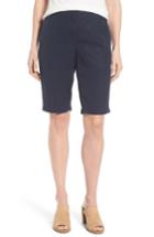 Women's Eileen Fisher Tencel & Linen Walking Shorts, Size - Black