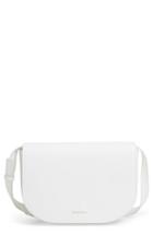 Balenciaga Small Ville Logo Leather Saddle Bag - White