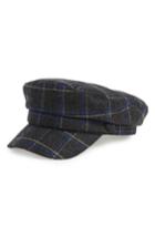 Women's Treasure & Bond Menswear Plaid Baker Boy Hat - Grey