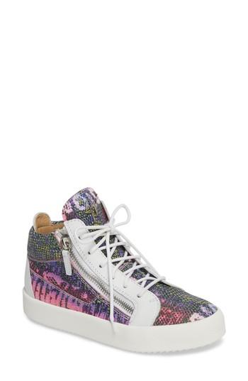 Women's Giuseppe Zanotti May London Mid Top Sneaker M - Pink