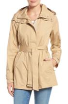 Women's Cole Haan Packable Belted Rain Coat - Beige