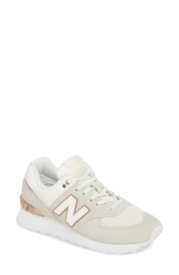 Women's New Balance 574 Beach Chambray Sneaker B - Grey