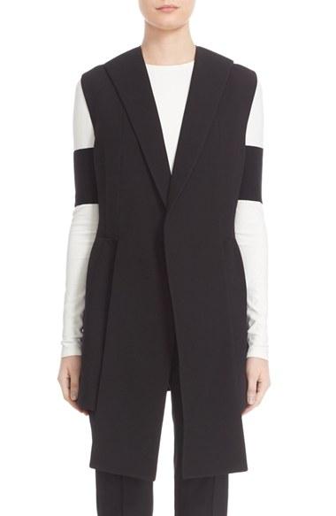 Women's Narciso Rodriguez Long Wool Pique Vest