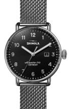 Men's Shinola The Canfield Mesh Bracelet Watch, 43mm