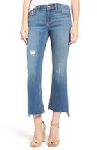 Women's Sp Black Step Hem Crop Flare Jeans