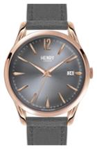 Women's Henry London 'finchley' Analog Leather Strap Watch, 38mm