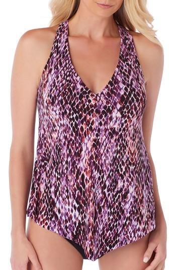 Women's Magicsuit Snake Charmer Taylor Tankini Top - Purple