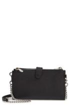 Rebecca Minkoff Bifold Leather Crossbody Wallet - Black