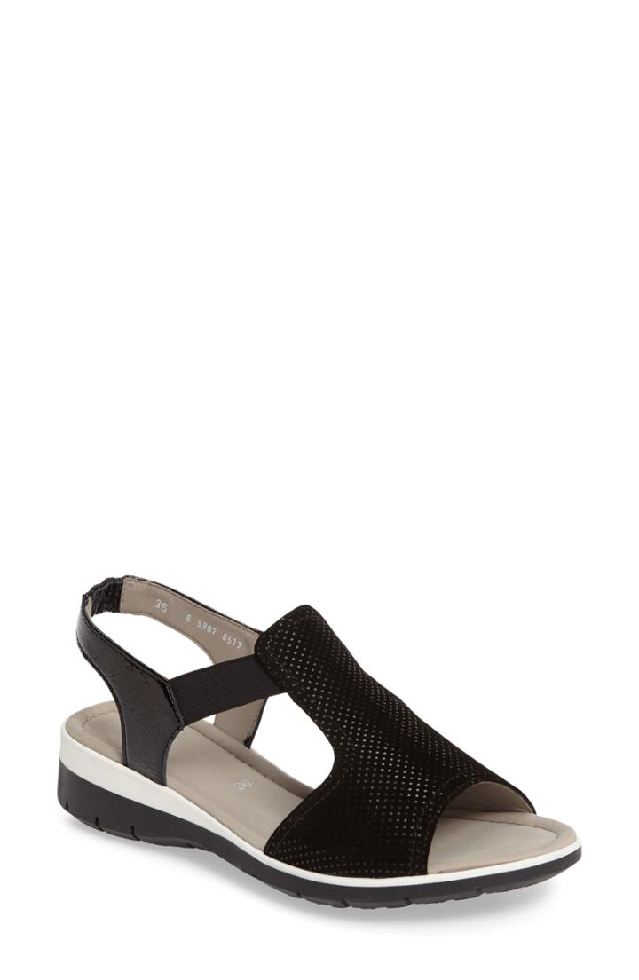 Women's Ara Lena Sandal .5us / 37eu - Black