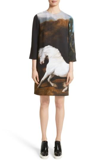 Women's Stella Mccartney Kira Horse Print Dress Us / 36 It - Black