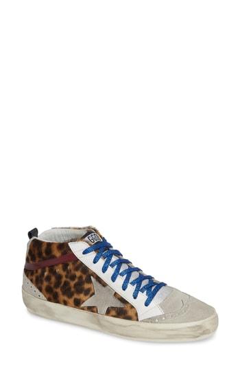 Women's Golden Goose Mid Star Genuine Calf Hair Sneaker Us / 36eu - Brown