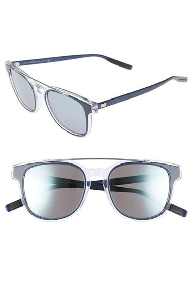 Men's Dior Homme 'black Tie' 52mm Sunglasses - Blue Crystal Palladium