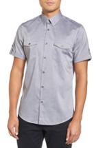 Men's Calibrate Dobby Military Shirt - Grey