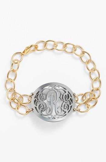 Women's Moon And Lola 'annabel' Medium Oval Personalized Monogram Bracelet (nordstrom Exclusive)