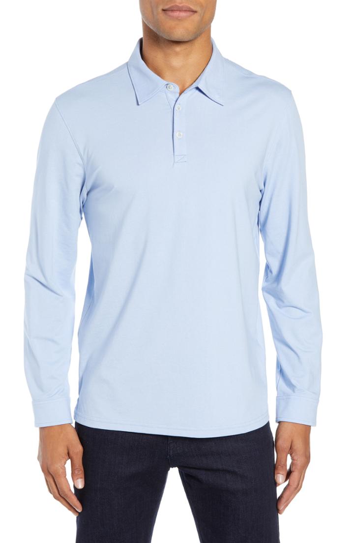 Men's Zachary Prell Benton Long Sleeve Polo - Blue