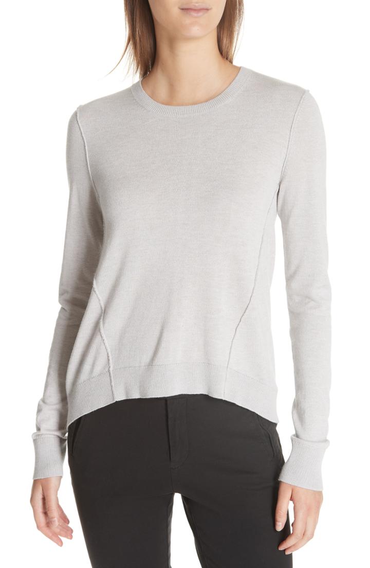 Women's Atm Anthony Thomas Melillo Forward Seam Silk, Wool & Cashmere Sweater