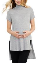 Women's Maternal America Turtleneck High/low Maternity Top
