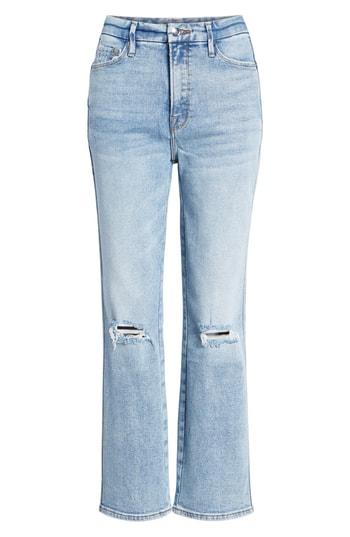 Women's Good American Good Curve High Waist Ankle Straight Leg Jeans