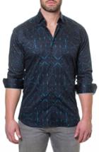Men's Maceoo Luxor Sketch Black Slim Fit Sport Shirt (m) - Black