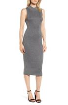 Women's Chelsea28 Metallic Ribbed Body-con Dress, Size - Grey