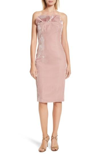 Women's Cinq A Sept Marceau Velvet Dress - Pink