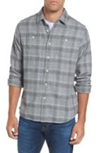Men's Grayers Charles Heritage Modern Fit Flannel Sport Shirt, Size - Grey