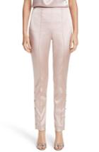 Women's St. John Collection Stretch Satin Ankle Pants - Pink
