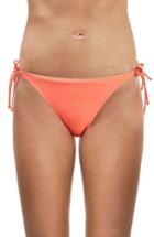 Women's Topshop Slinky Side Tie Bikini Bottoms Us (fits Like 2-4) - Coral