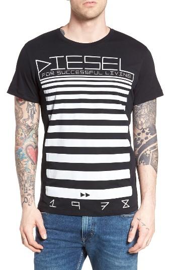 Men's Diesel T-diego-od Graphic T-shirt - Black