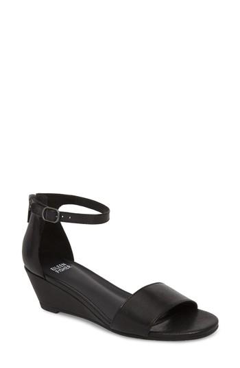 Women's Eileen Fisher Mara Ankle Strap Wedge Sandal M - Black