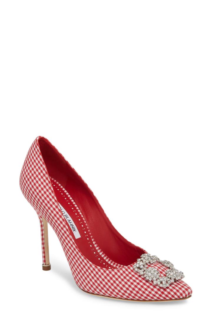 Women's Manolo Blahnik 'hangisi' Ornamented Pump