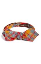 Men's Alexander Olch Plaid Cotton Flannel Bow Tie, Size - Orange
